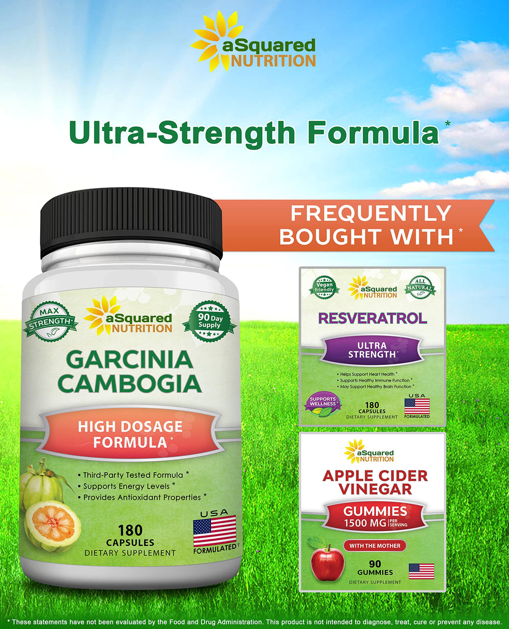 aSquared Nutrition bottle close-up with clear dosage information.
