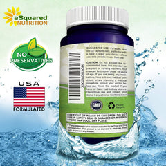 Product bottle pictured with USA-made facility context