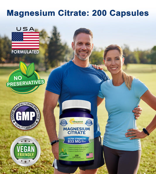 asquared nutrition magnesium citrate capsules close-up highlighting vegan, high-absorption formula