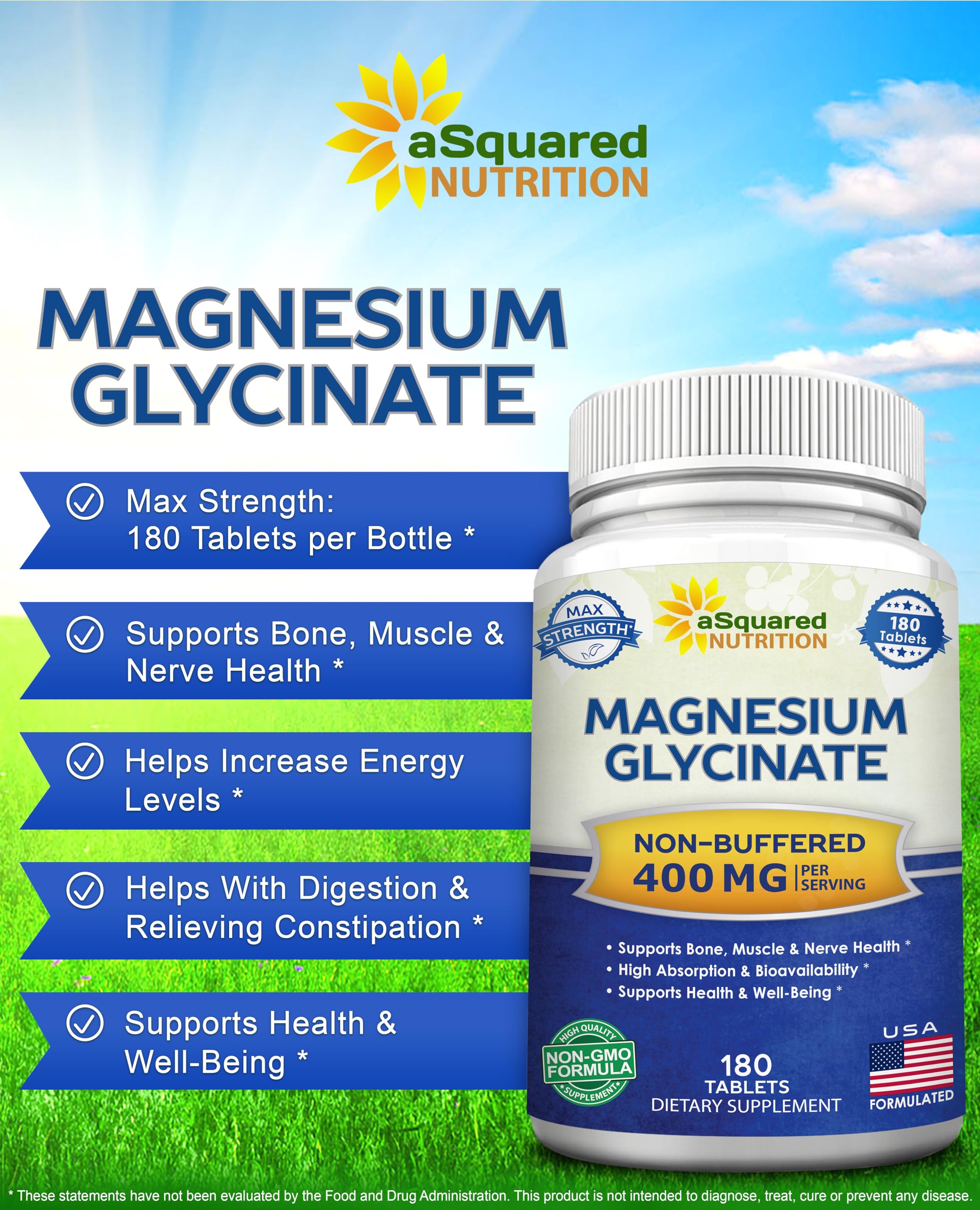 180-tablet bottle from aSquared Nutrition highlighting a three-month supply.