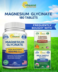 Graphic indicating digestion and energy support with magnesium glycinate.