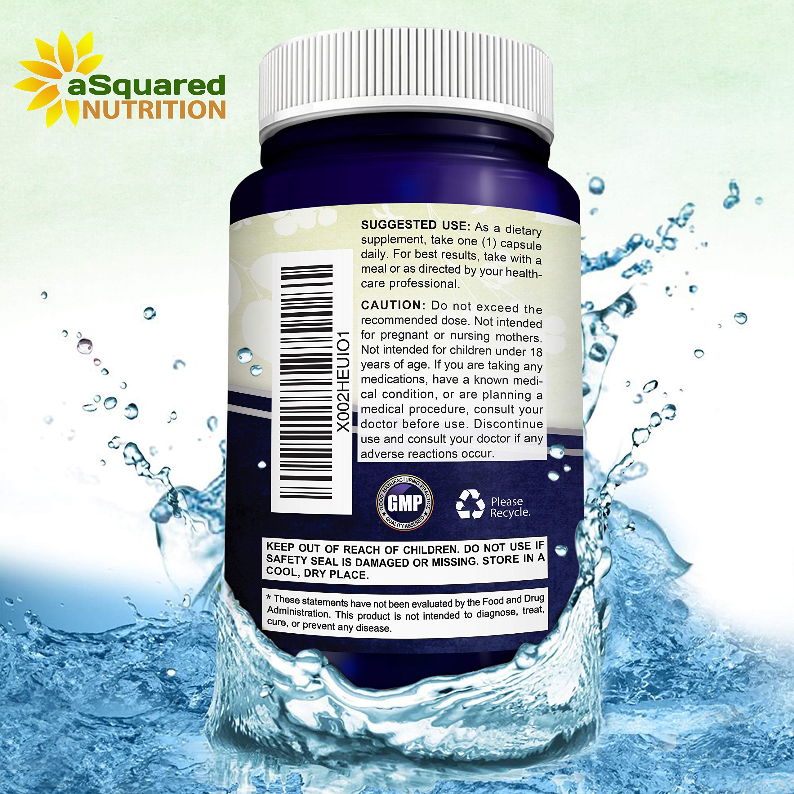 aSquared Nutrition Nicotinamide with CoQ10 vegan capsules on packaging shows plant-based supplement