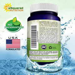Product packaging highlights 500mg per capsule for sustained antioxidant support
