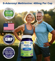 aSquared Nutrition SAM-e 400mg bottle back view with usage information
