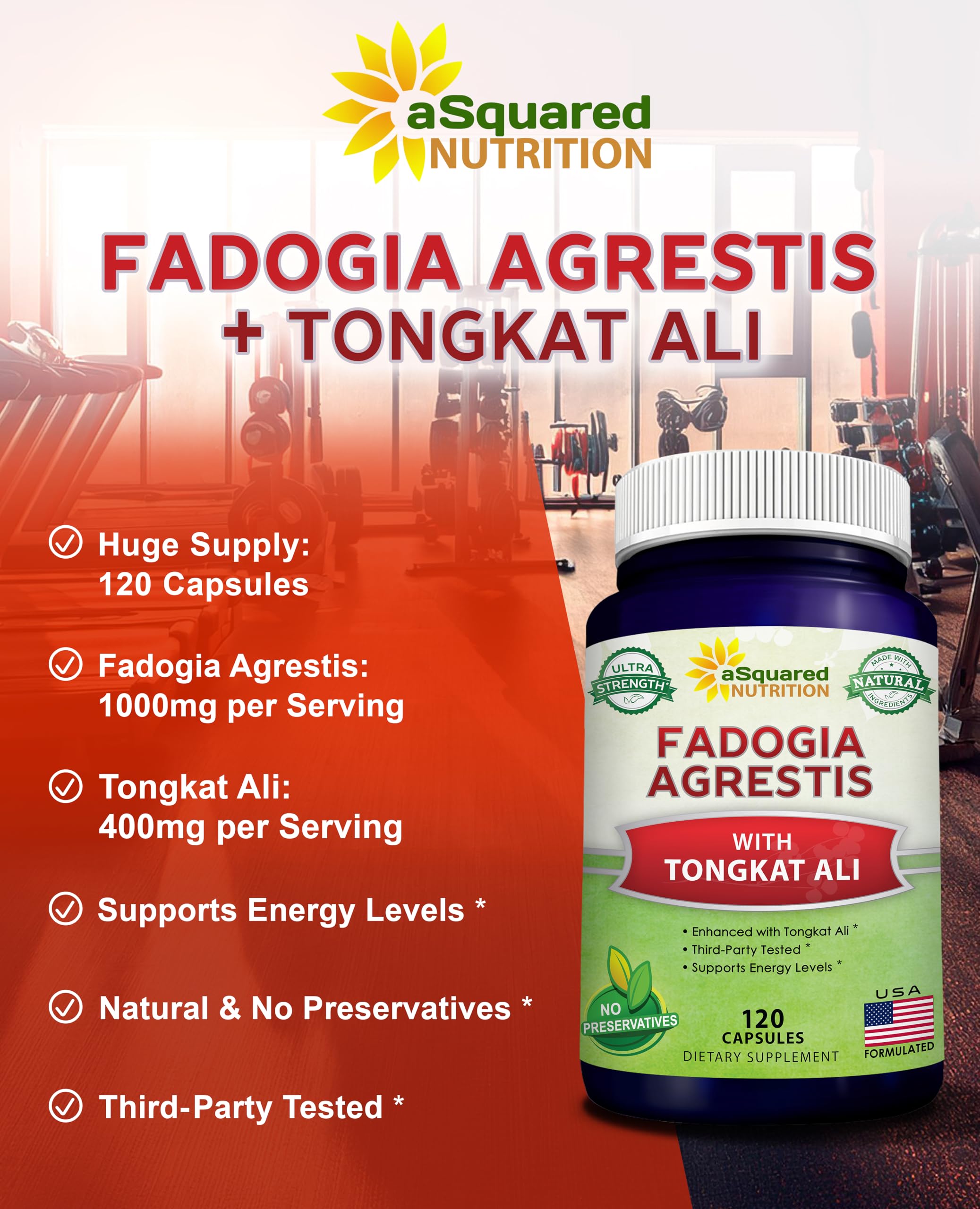 aSquared Nutrition tongkat ali bottle closeup highlighting root extract benefits
