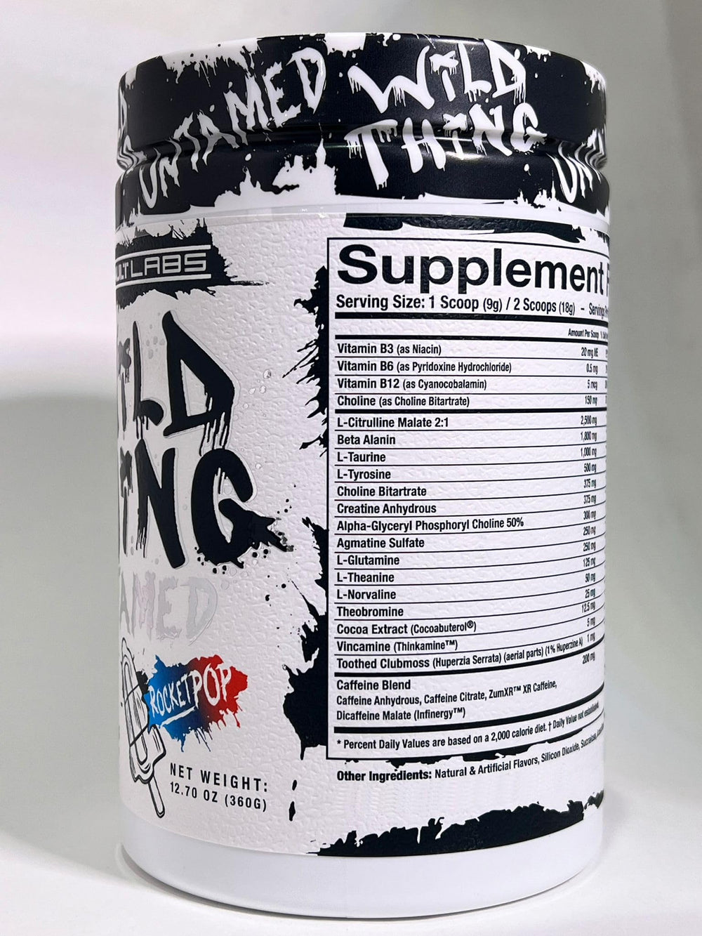 Assault Labs Wild Thing cocoa extract note indicating antioxidant-rich blend