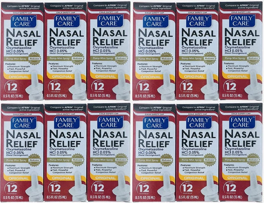 ASSURED Nasal Relief Spray bottle front view for quick congestion relief.