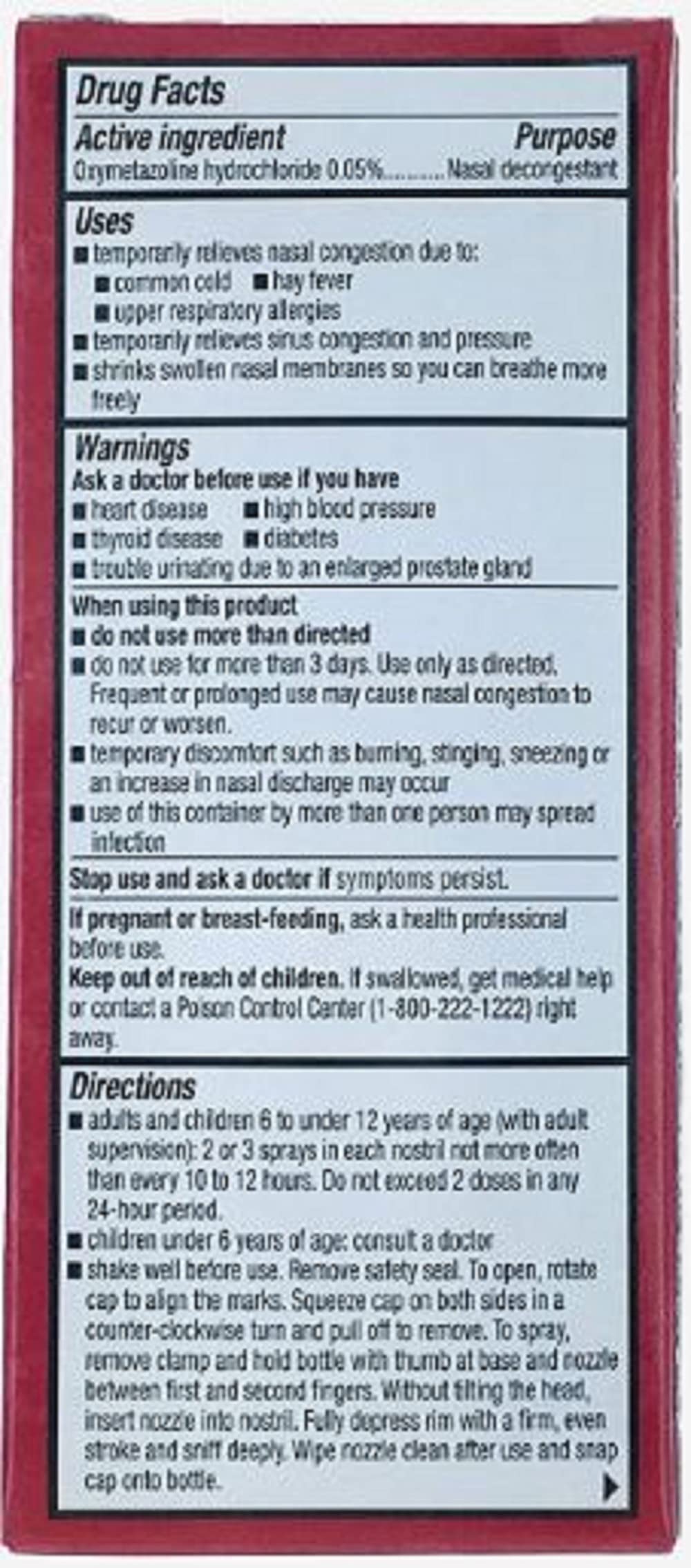 ASSURED Nasal Relief Spray pump-action nozzle enables precise dosing.