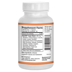 AST Enzymes Digest-GI ingredients label close-up for enzyme support