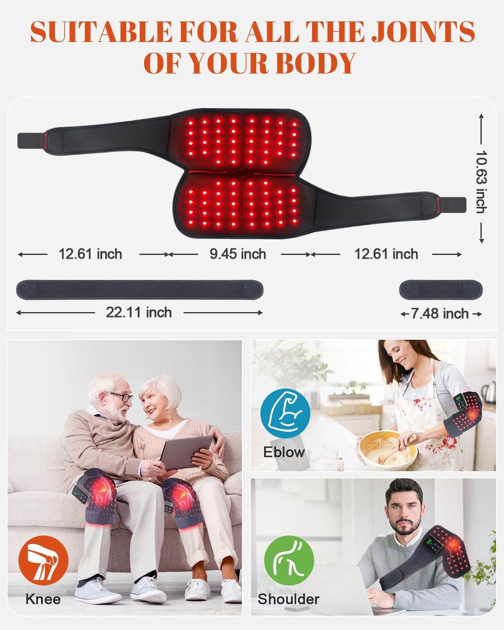 Astarexin 72-LED design provides broad, even light coverage around joints.