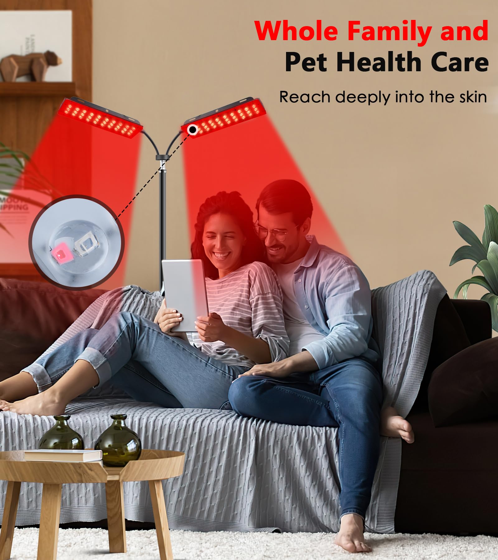 Astarexin 850nm near-infrared light delivers gentle deep warmth during sessions.