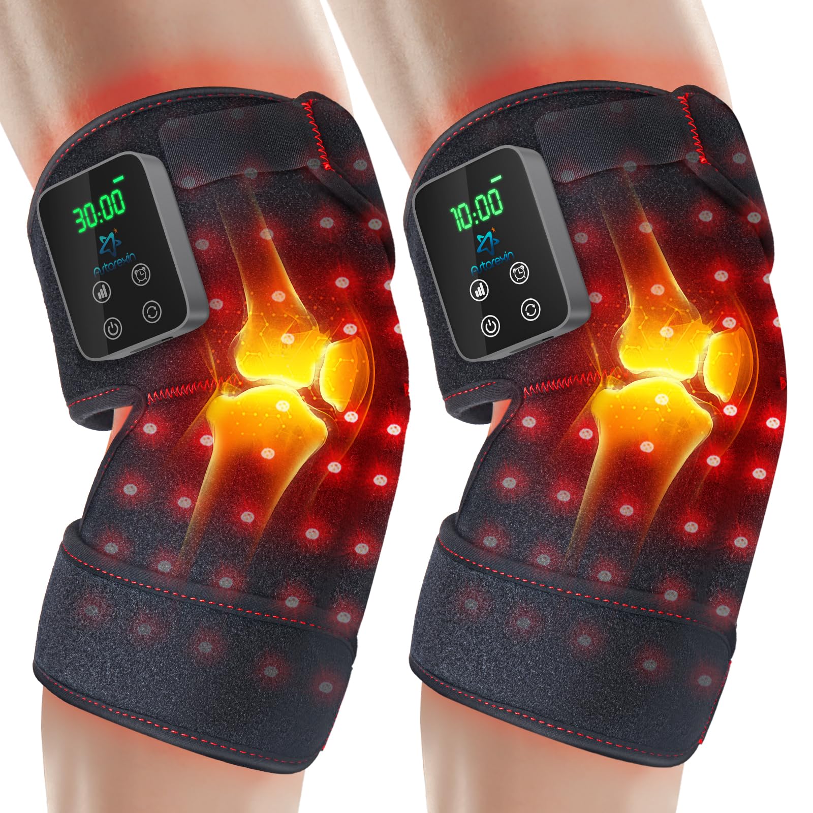 Astarexin knee wrap with 72 LEDs provides full knee coverage and even light.