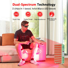 Astarexin red light therapy panel on stand for versatile at-home use