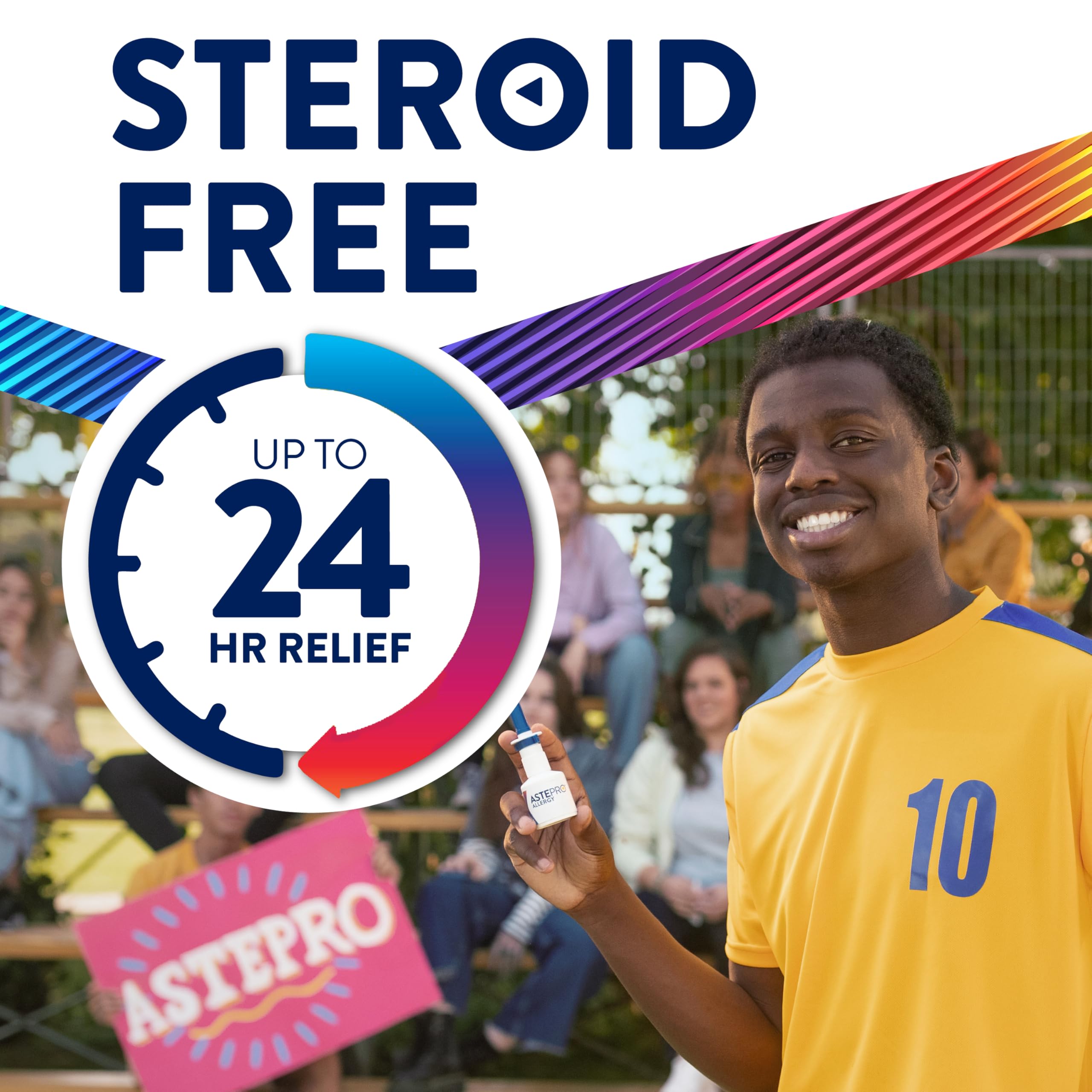 Cap removed on Astepro bottle ready to use.