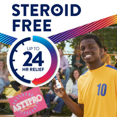 Cap removed on Astepro bottle ready to use.