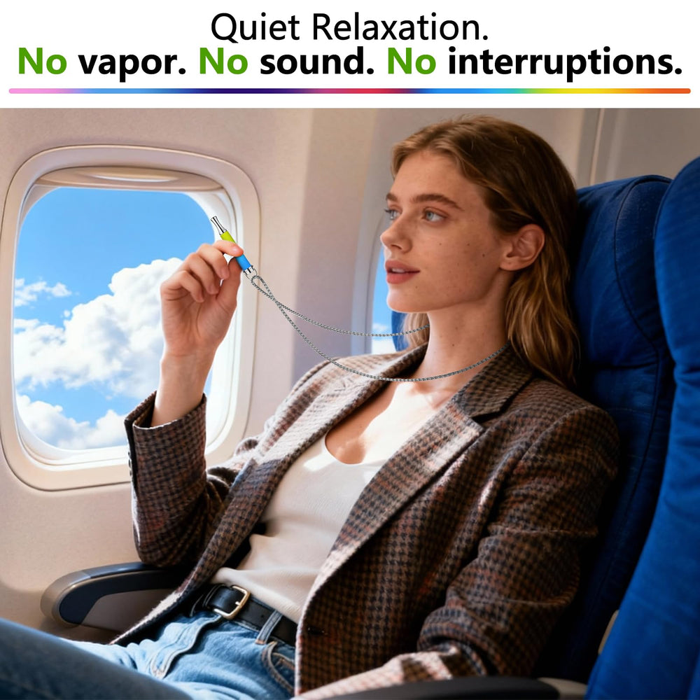 ASTOFLI pendant is portable and discreet for travel, work, or meditation.