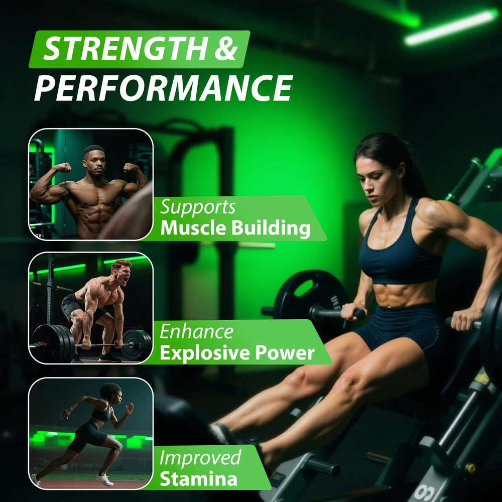 Asumtal Creatine Monohydrate Gummies shown during a workout for performance.