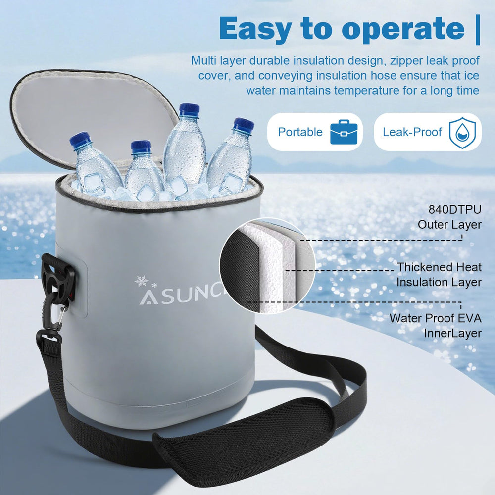 ASUNCELL adjustable straps secure a snug, stable fit for precise cold delivery.