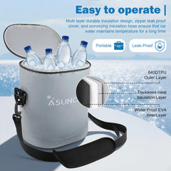ASUNCELL adjustable straps secure a snug, stable fit for precise cold delivery.