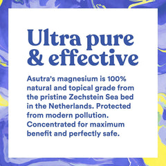 ASUTRA flakes dissolve in water to soften skin during bath.