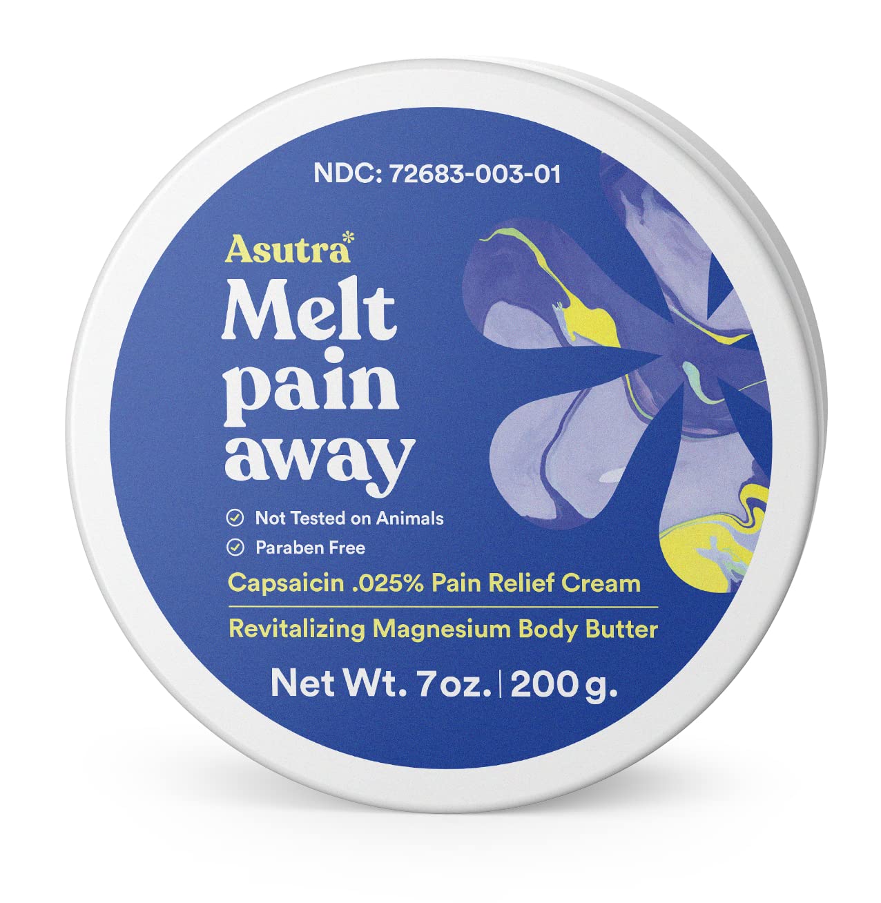 ASUTRA Melt Pain Away with capsaicin warmth targets leg muscles for relief.