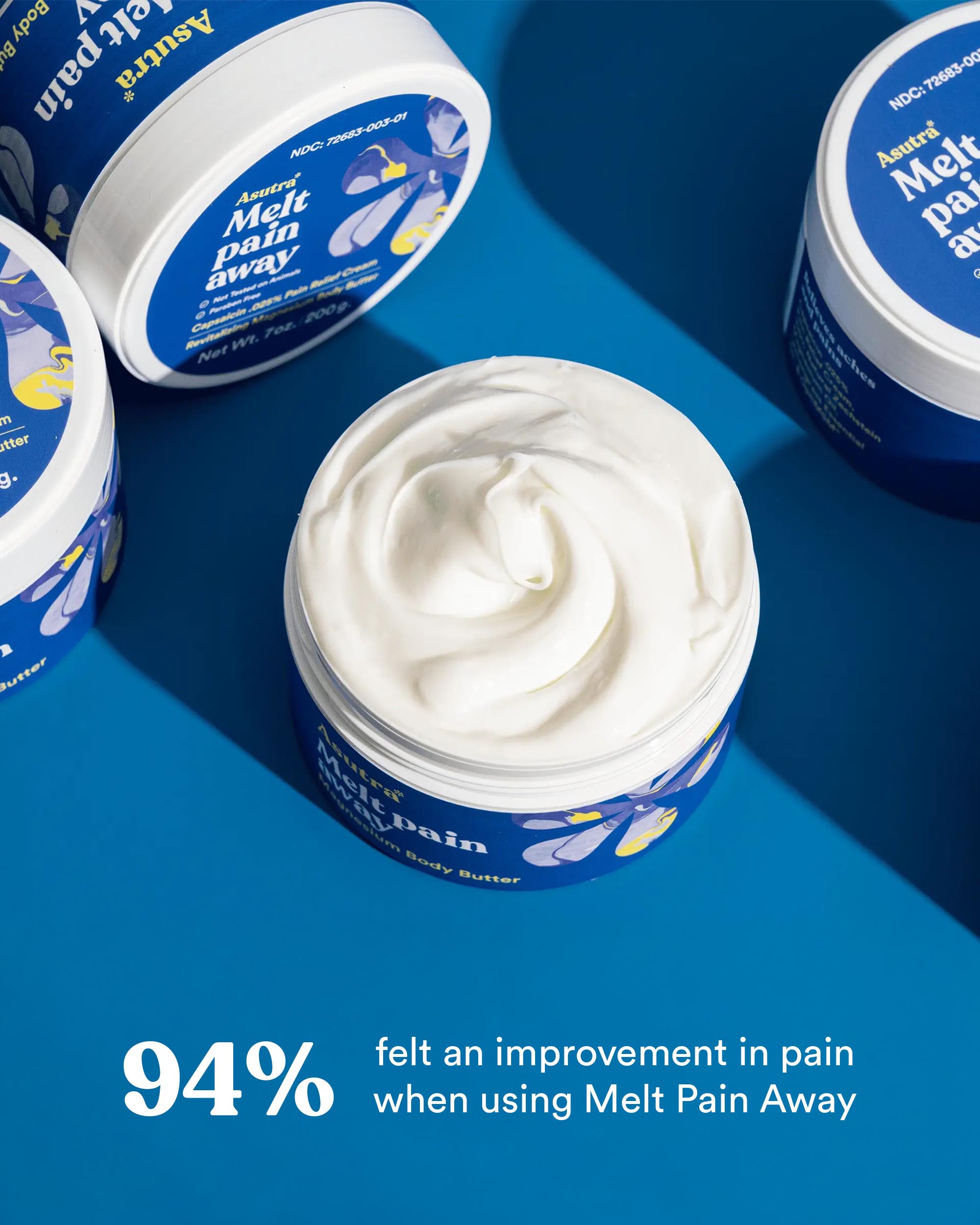 ASUTRA Melt Pain Away safe, paraben-free topical formula for sensitive skin users.