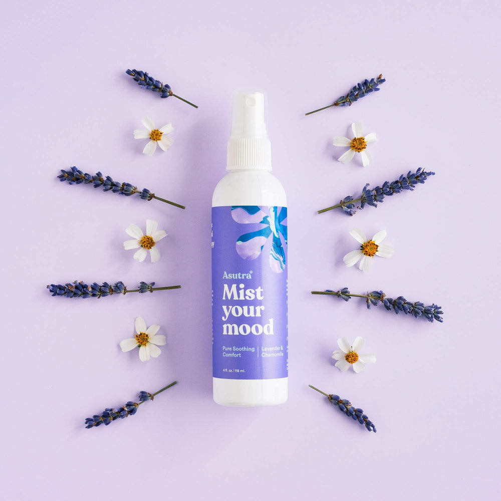 ASUTRA citrus-eucalyptus spray for a fresh, energizing room boost.