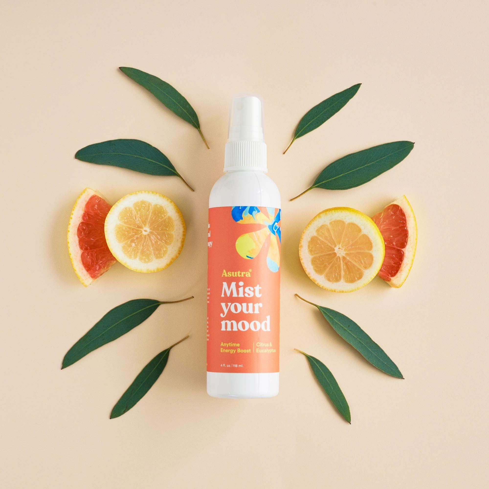 ASUTRA peppermint-rosemary spray to support focus during work or study.