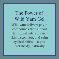 At Last Naturals Wild Yam Gel beside clock, sleep-friendly routine promised