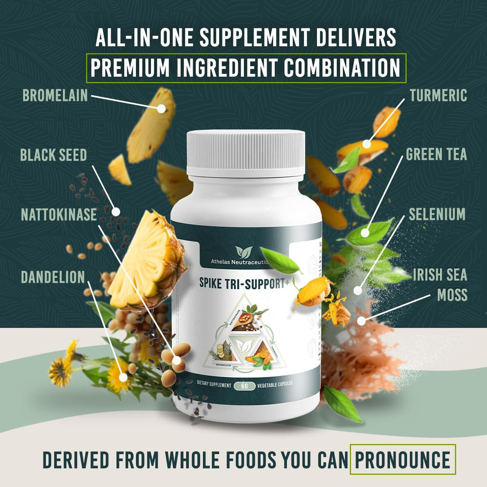 Athelas Spike Tri-Support capsules ready for a complete daily routine.