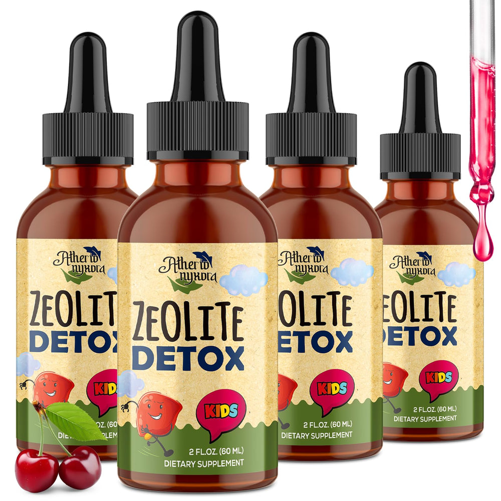 Atherionyxora Zeolite Detox Drops bottle 60ml for daily wellness support.