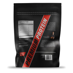 ATHLEAN-RX PRO-30G chocolate salted caramel shake in glass, creamy post-workout option