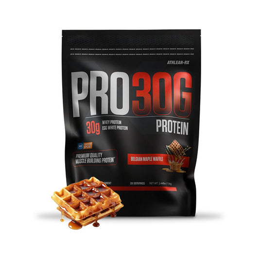 ATHLEAN-RX PRO-30G tub front view for post-workout protein support