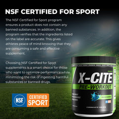 Athlean-RX X-CITE flavor shot highlights Sour Blue Raspberry taste.
