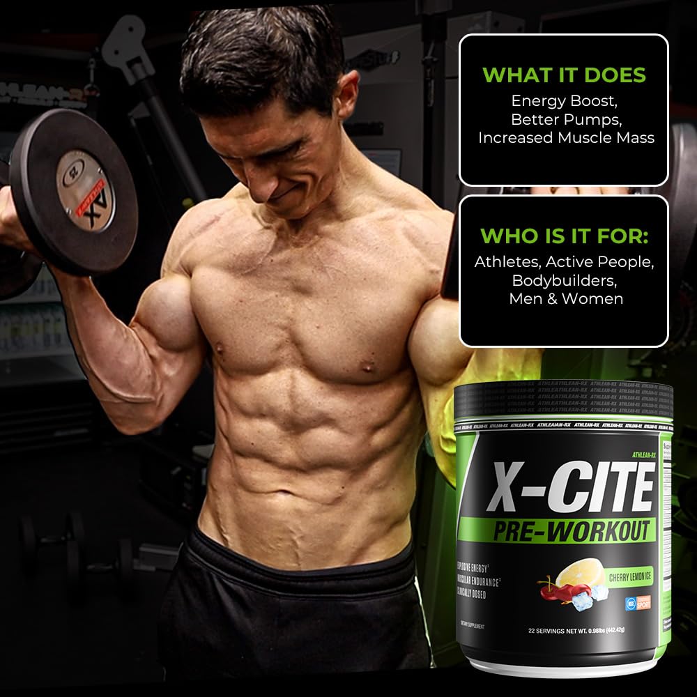 ATHLEAN-RX X-CITE powder dissolves quickly for easy mixability