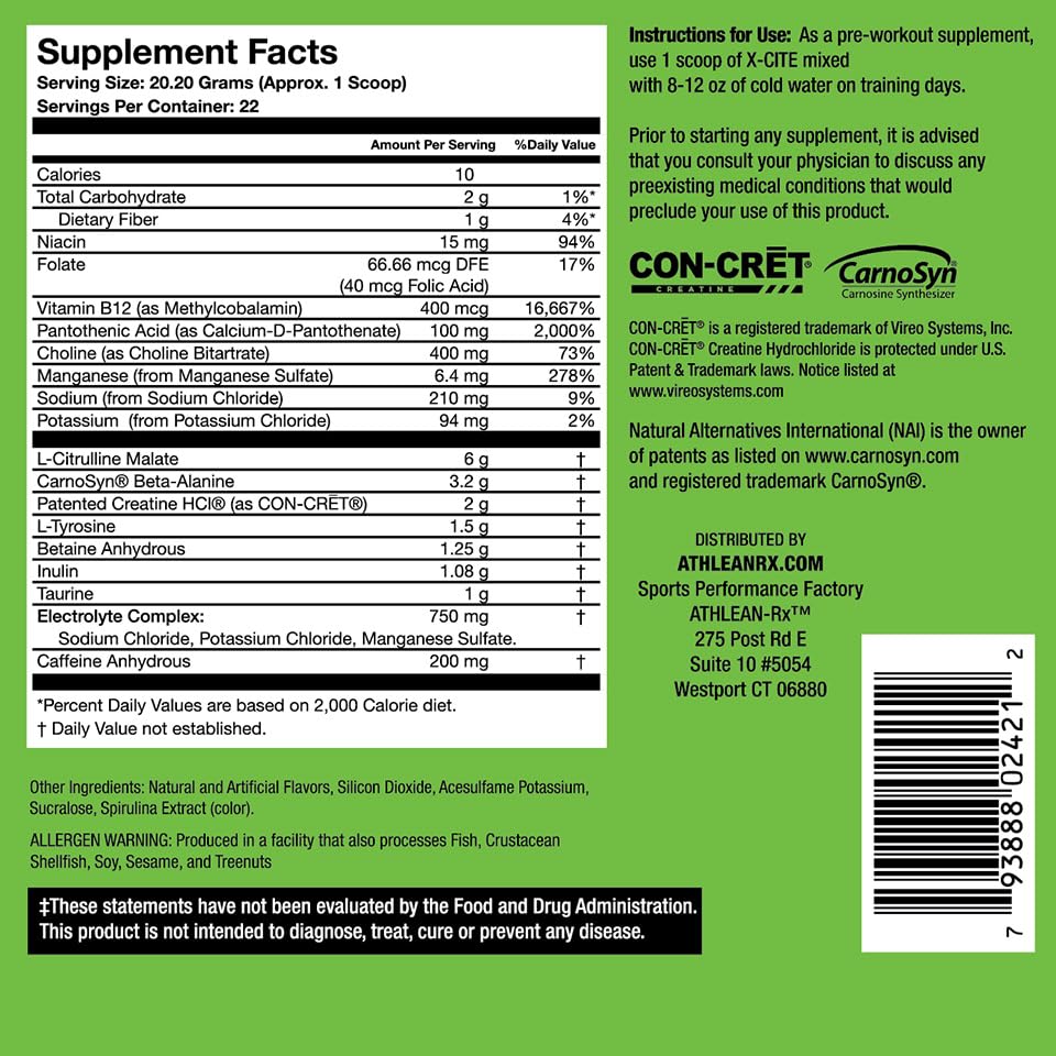 ATHLEAN-RX X-CITE servings tray displaying multiple servings