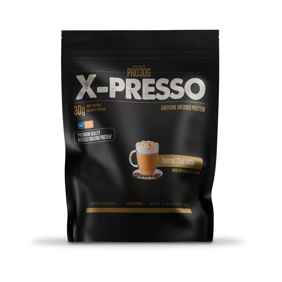 ATHLEAN-X XPresso shake in a glass highlighting a smooth blend