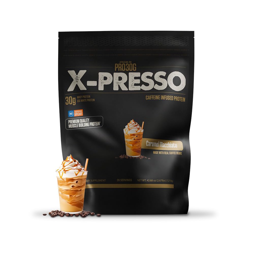 ATHLEAN-RX Xpresso caramel macchiato tub energy boost