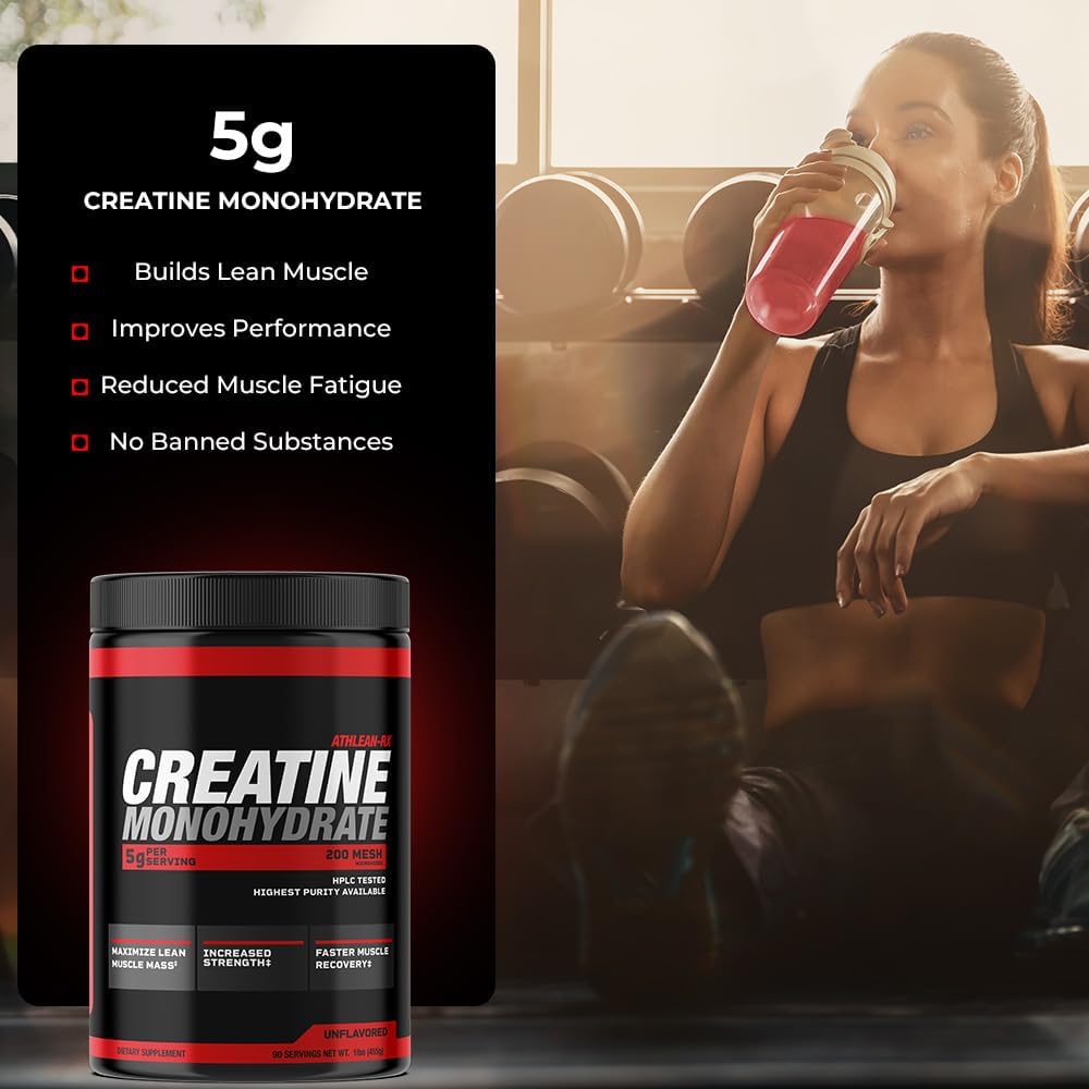 ATHLEAN-X X-CREATINE powder quickly dissolves in water for smooth mixing