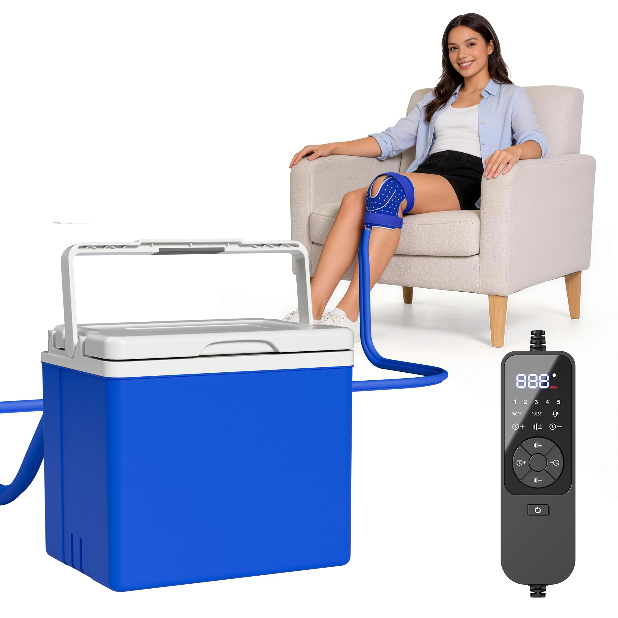 Athloot knee ice machine leakproof bucket for stable bedside cooling.
