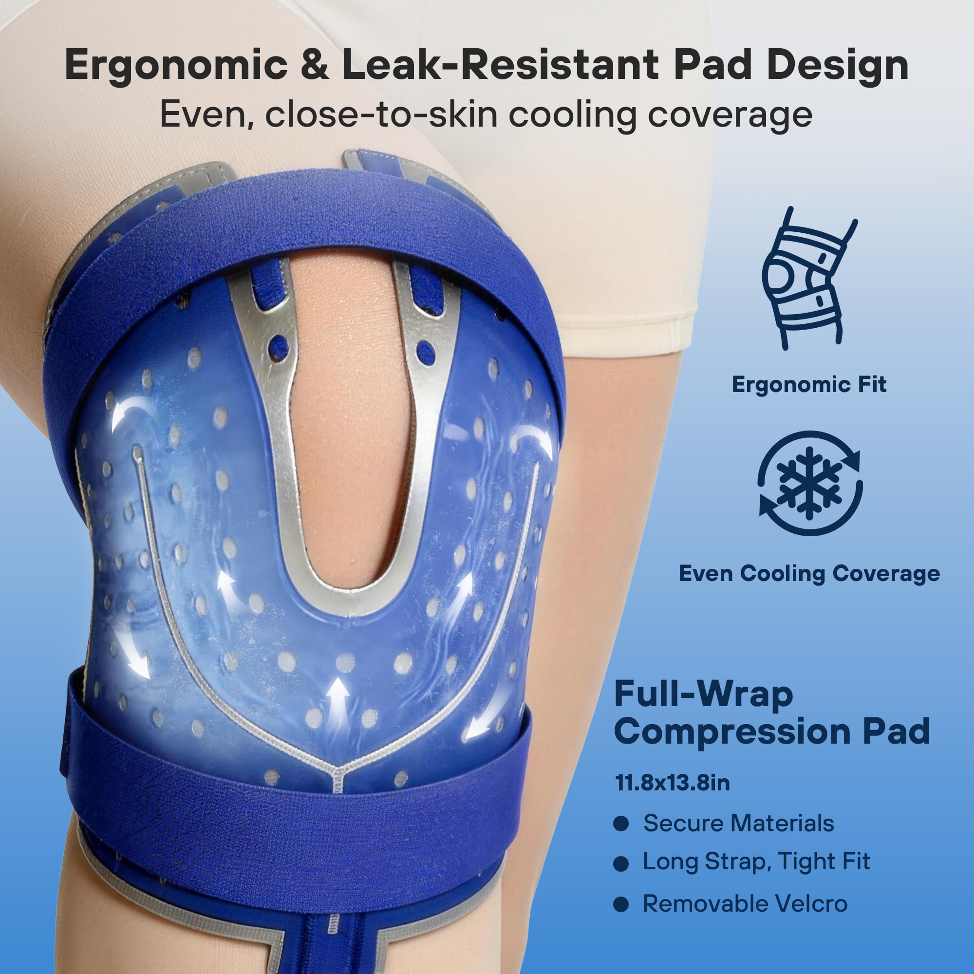 Athloot knee ice machine whisper-quiet circulation supports peaceful recovery.