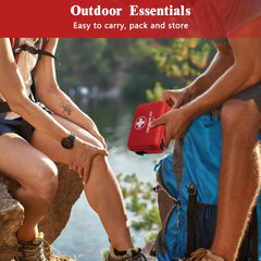 Atickyaid First Aid Kit ideal for car trips and travel safety.