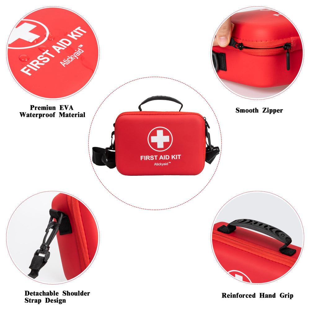 Atickyaid First Aid Kit supplies are internationally certified for safety.