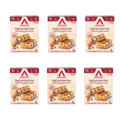 Atkins Chocolate Almond Caramel bar pack — convenient single-serve, 15g protein per bar.