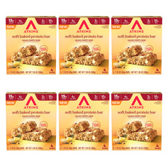 Atkins Lemon Poppy Seed Soft Baked Bar pack, convenient grab-and-go high protein snack