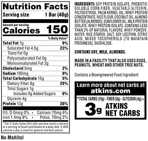 Six-carton box packaging of Atkins Lemon Bars for easy sharing.