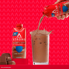 Atkins Strong keto-friendly label signals low sugar and net carb options.