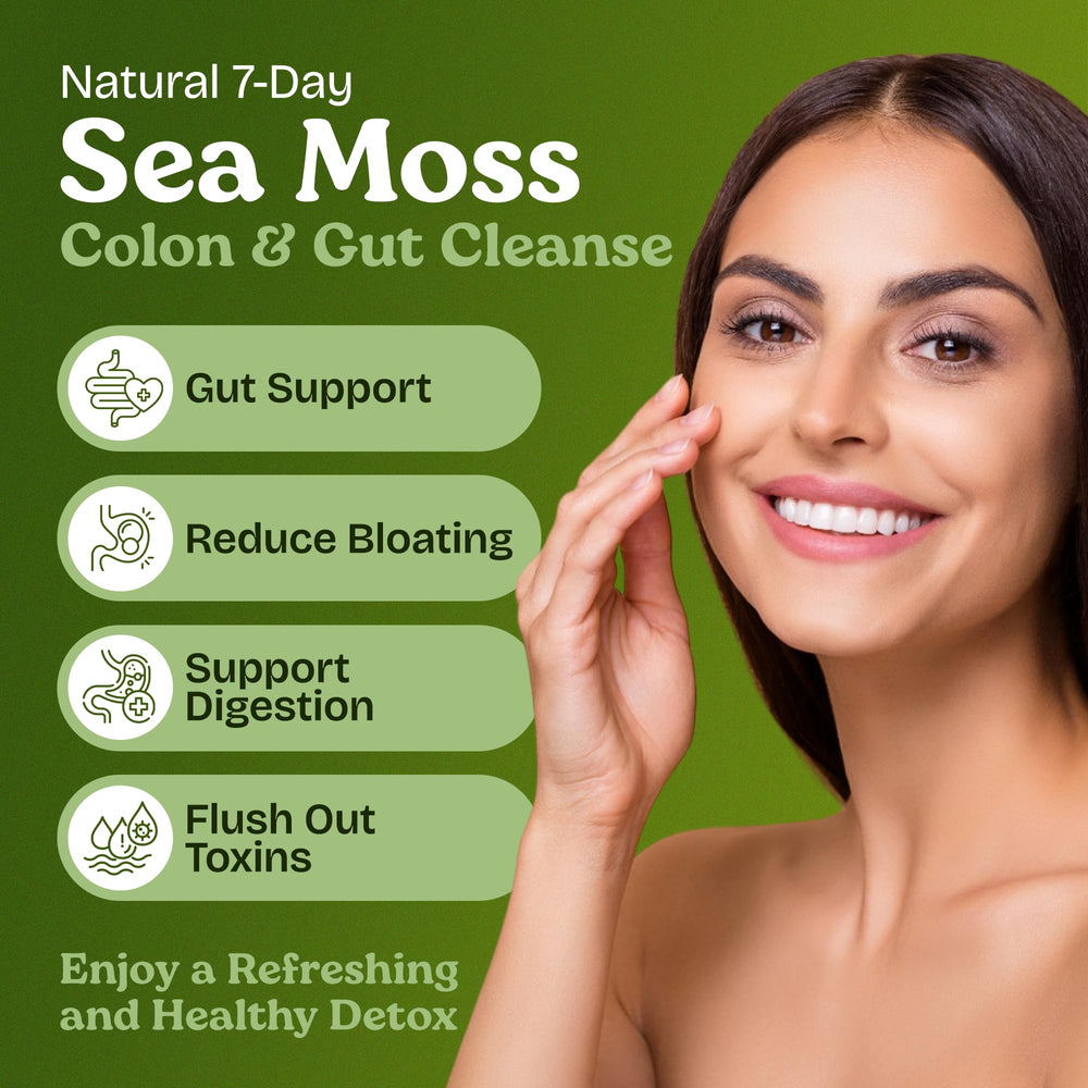 Atlantic Naturals Sea Moss 7-Colon Cleanse pineapple drink ready for a refreshing cleanse