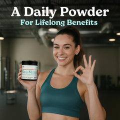 Atlantic Naturals compact 150g jar fits into daily wellness routine.