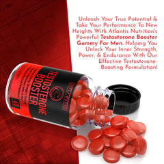 Atlantis Nutrition logo visible on bottle held by athlete